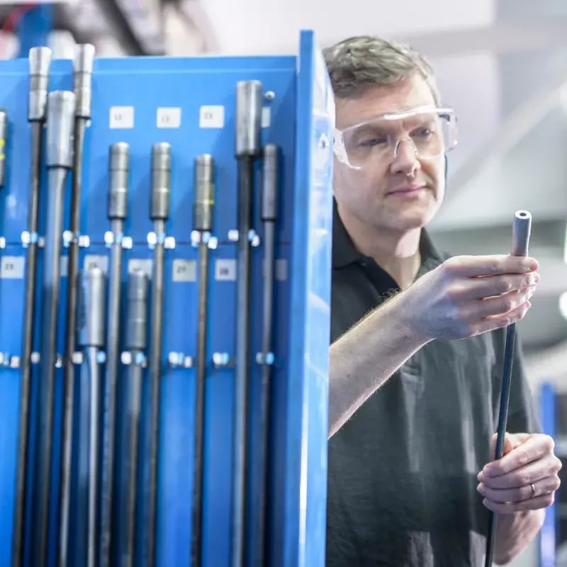 An engineer using gundrilling to manufacture a range of components essential for daily life.